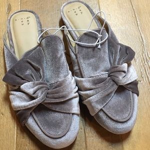 A New Day Velvet Mules NEW